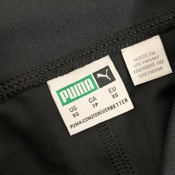 Puma Evide Biker Shorts High Rise Waist Mesh Mid Thigh Length Black Size XS - Picture 10 of 14